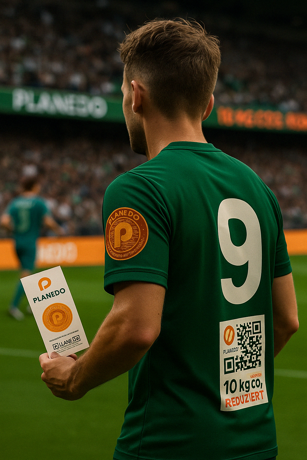 Planedo auf Trikot und Banden